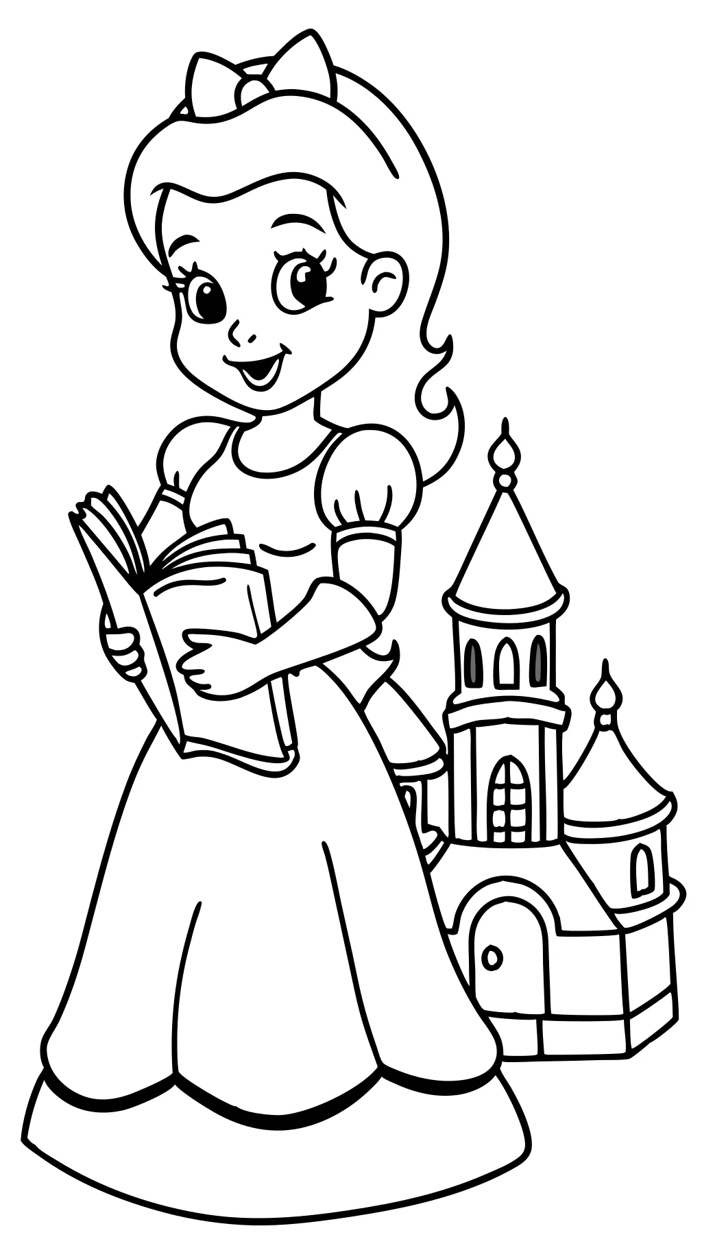 easy belle coloring pages